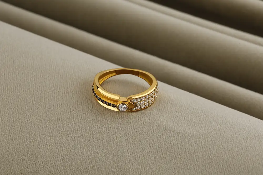 Men’s Gold Plated 925 Silver Ring VJ30